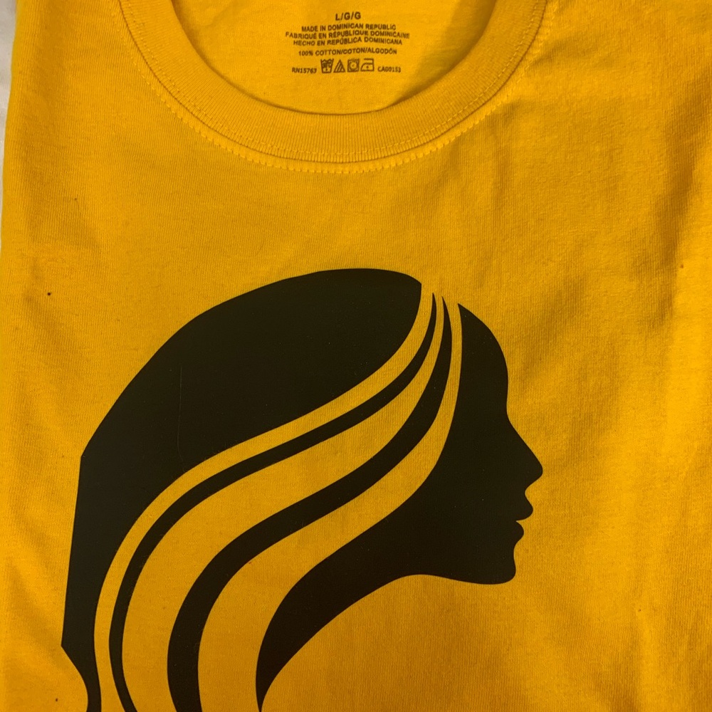 T-shirt with vinyl graphic